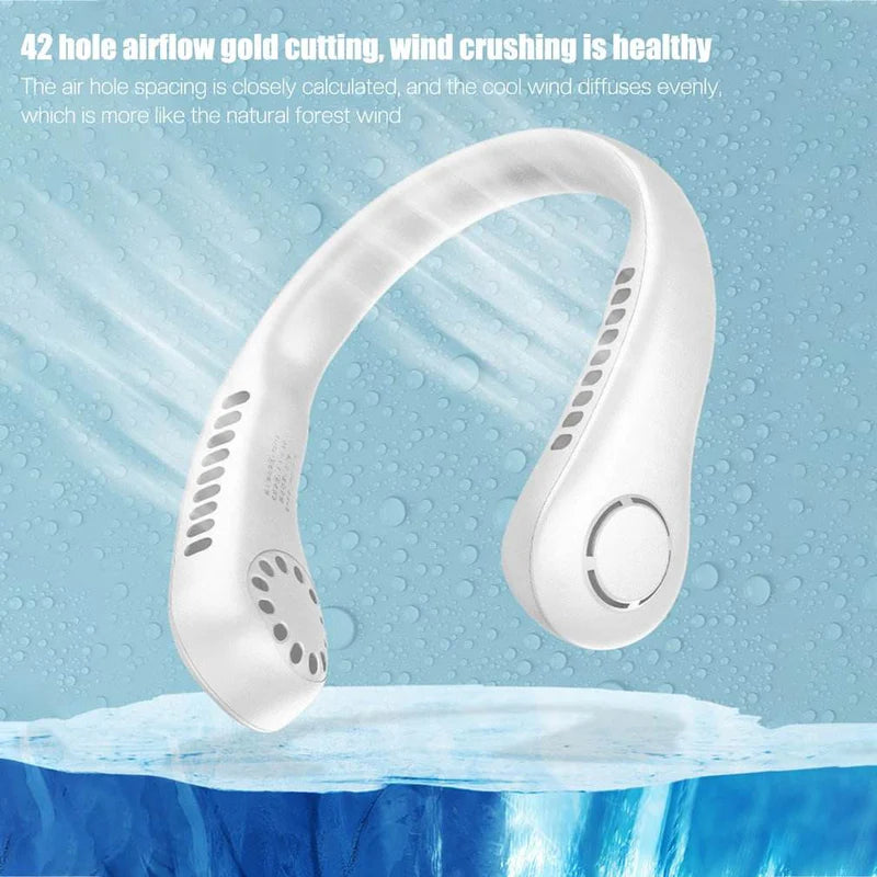 Vaneless Neck Hanging Fan (White)